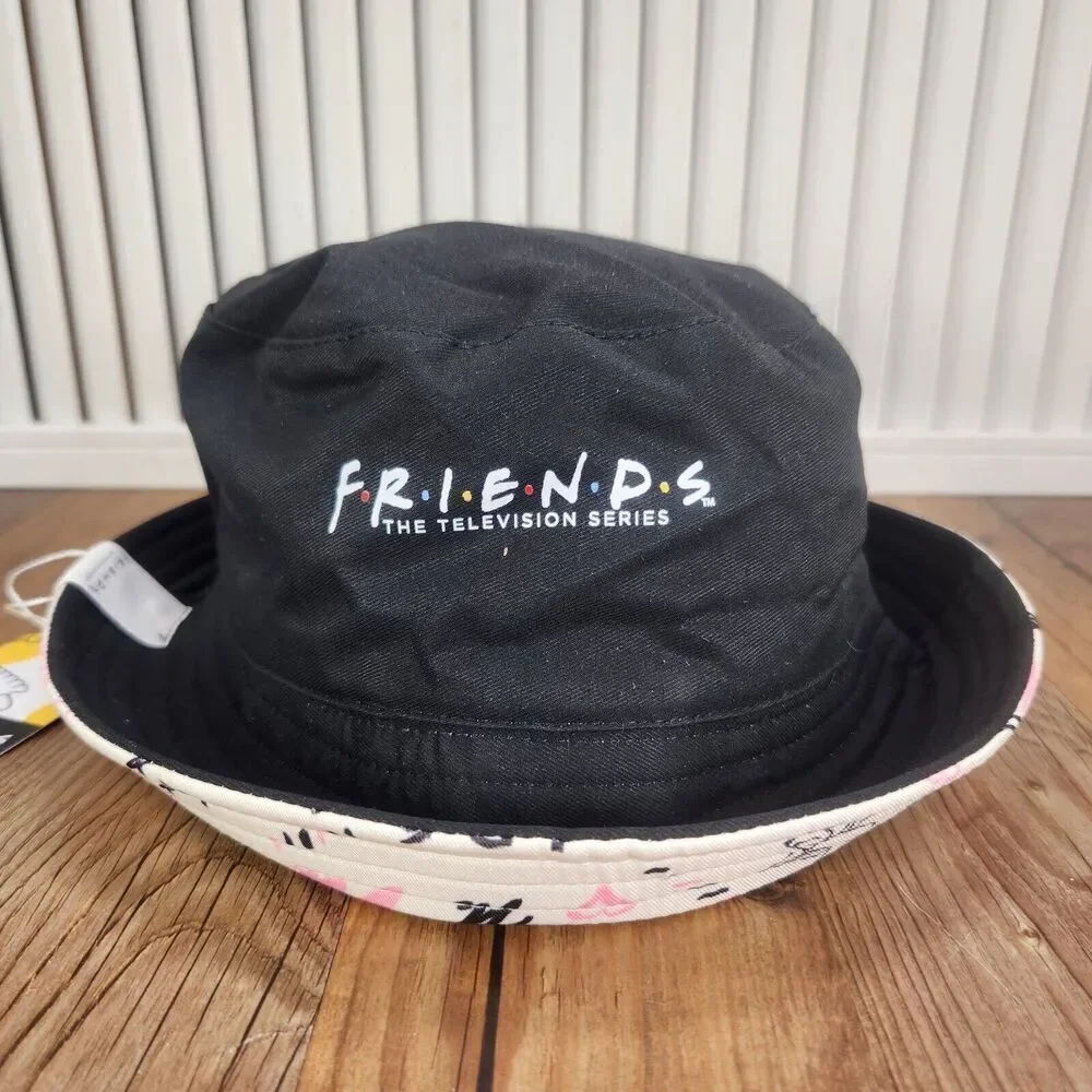 Shein Friends The Television Series Fitted Bucket Hat Black Reversable Comedy - Picture 2 of 11